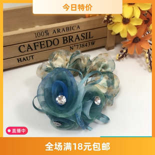 南韩版日韩国头绳发绳发圈皮筋布艺绢纱雪纺头饰优雅发饰花朵时尚
