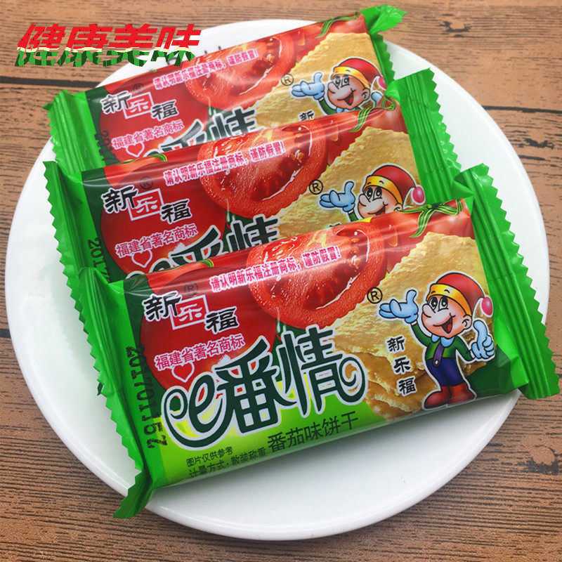 新乐福e番情 番茄味饼干咸味饼干 香脆早餐饼干散装饼干 5斤包邮