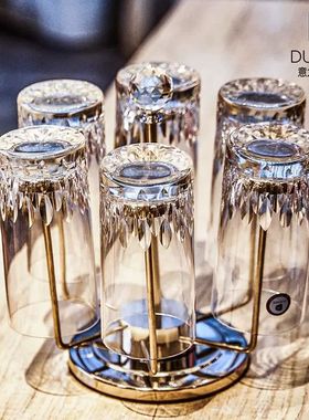 意大利Duende手工刻花无铅水晶玻璃水杯高端家用套装泡茶客厅待客