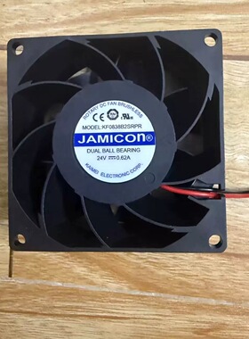全新JAMICON KF0838B2SRPR 8CM 8038 DC24V 大风量变频器散热风扇