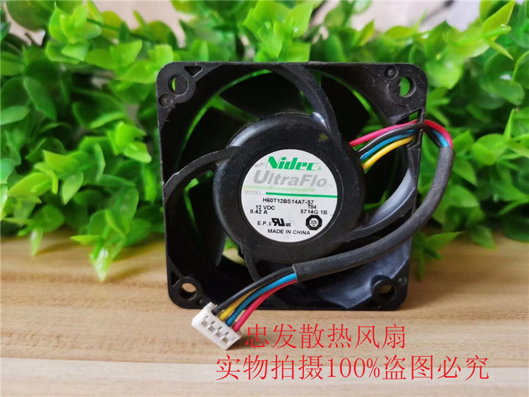 原装 NIDEC 12V 0.42A H60T12BS14A7-57 6厘米散热风扇 6025