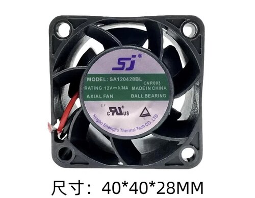 原装SJ SA120428BL 12V 0.36A 4CM 4028 大风量 变频器散热风扇