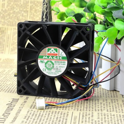 原装MAGIC MGT8012UB-W25 12V 0.66A 8025 8CM4线暴力PWM散热风扇