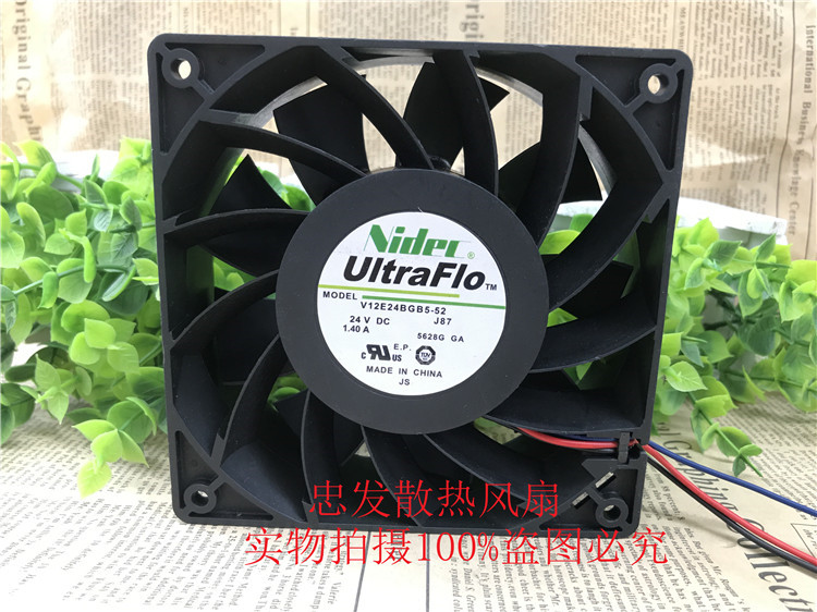 V12E24BGB5-52 DC24V 1.40A原装正品日本NIDEC 变频器风扇
