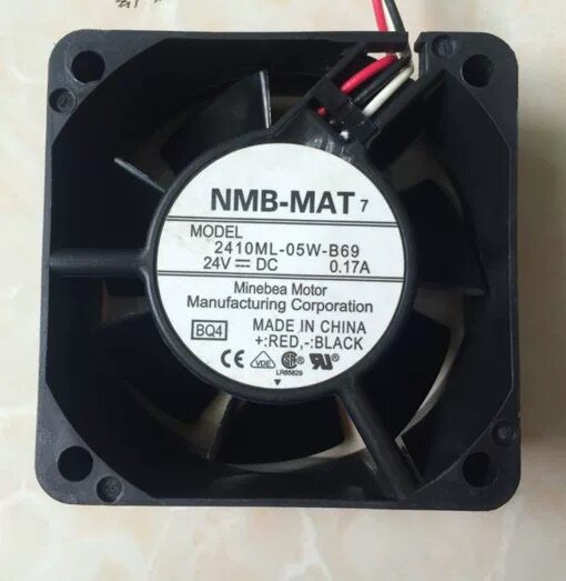 NMB 2410ML-05W-B60/B69 24V 0.17A 6025 6CM 3线 ABB变频器风扇