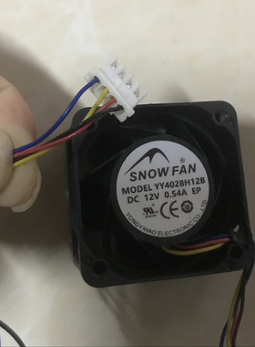 正品SNOWFAN  YY4028H12B 12V 0.54A 4线PWM 4028电源 服务器风扇