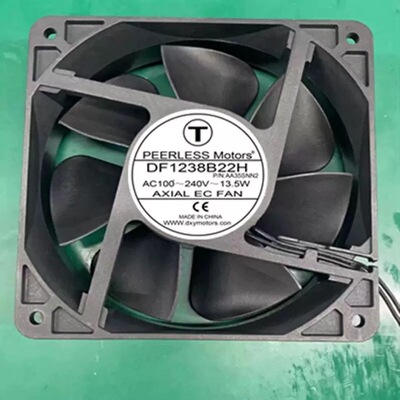 PEERLESS DF1238B22H 220V 13.5W EC风机 12038 冰箱冰柜散热风扇