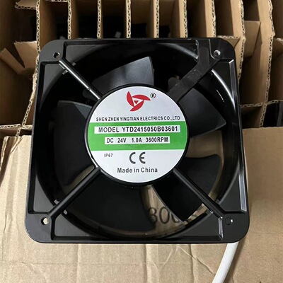YTD2415050B03601 DC24v 1.0A 3600RPM 15cm变频器散热风扇铝合金