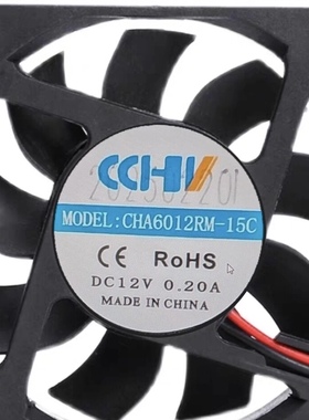 全新 CCHV CHA6012BH-15C 6015 DC12V 0.20A 6厘米 机箱电源风扇