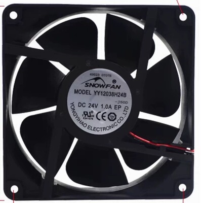SNOWFAN全新SNOWFAN YY12038H24B 24V 1.0A 12CM变频器散热风扇