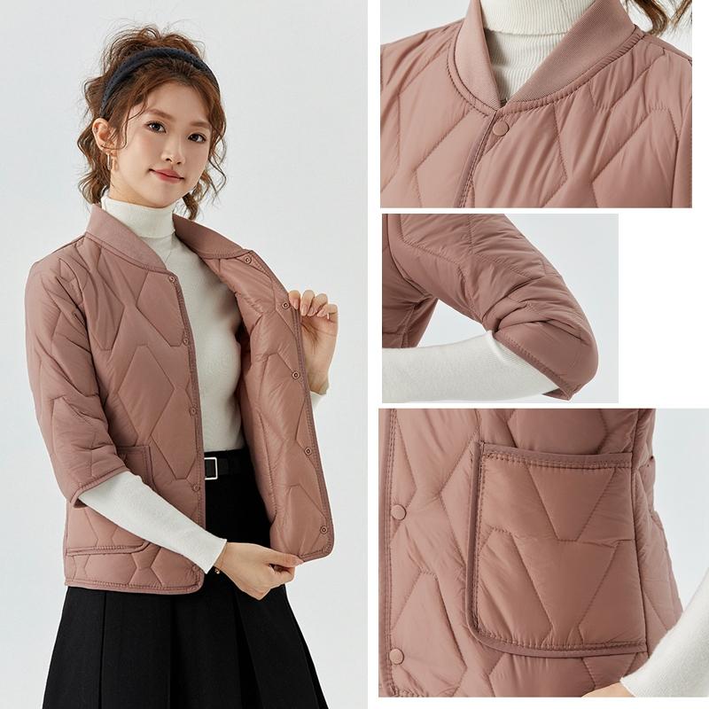 秋冬款保暖女士护肩内胆立领棉衣