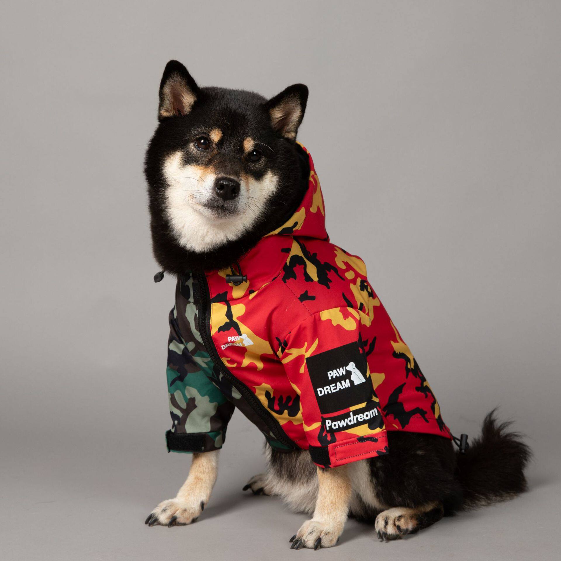 PAW DREAM潮牌防风防雨北面狗狗大型犬雨衣 狗狗宠物冲锋衣