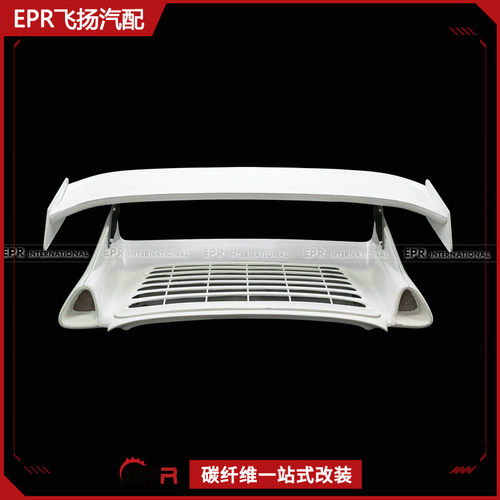 适用于保时捷94-97年 911 993 GT2 碳纤维尾盖一体式尾翼后盖改装