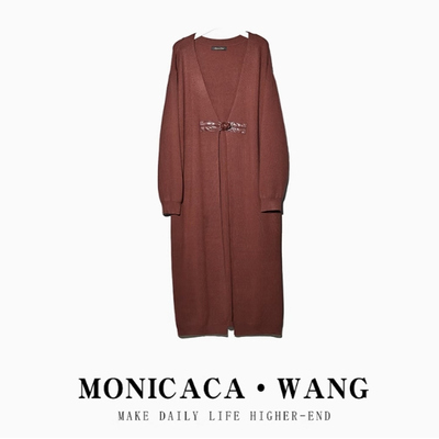 【莫妮卡卡】（衣长120）秋冬新款气质女装休闲宽松开衫外套