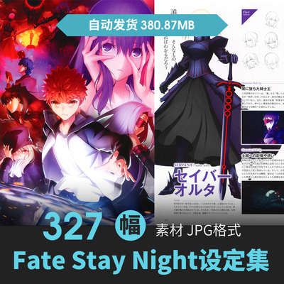 FateStay Night命运之夜天之杯设定人物场景原画动漫手绘线稿素材