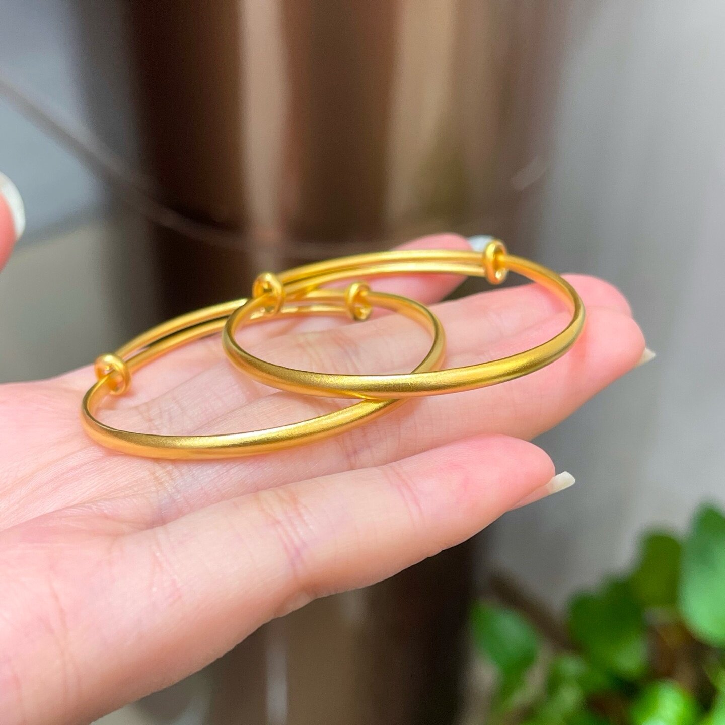 黄金古法宝宝泥鳅背实心手镯 999足金情人节送女友生日礼物结订婚