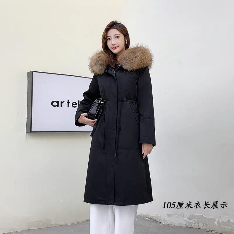 专柜断码特价派克服女兔毛加长内胆皮草外套原版大衣冬直播间为准