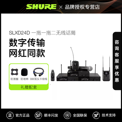 Shure/舒尔 SLXD24D/BETA58A SM58一拖二专业数字无线话筒麦克风