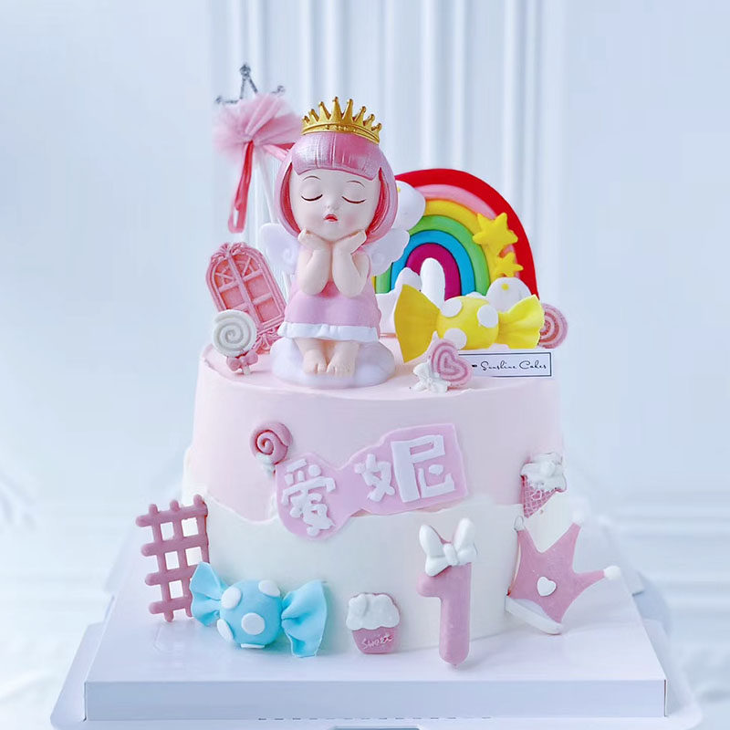烘焙蛋糕装饰摆件梦幻天使爱莎凯勒小天使 皇冠公主女孩蛋糕摆件,节庆用品/礼品,节日装扮用品,淘宝优惠券,粉丝福利购,淘宝优惠卷