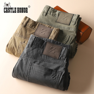 直筒牛仔版 2025新款 型水洗复古 男士 意大利进口100%纯棉高端休闲裤