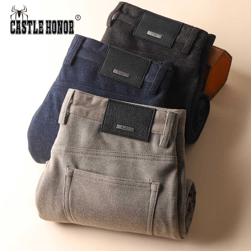 意大利进口休闲裤男羊毛呢子2024年男士秋冬季新款厚款直筒休闲裤,男装,休闲裤,淘宝优惠券,粉丝福利购,淘宝优惠卷