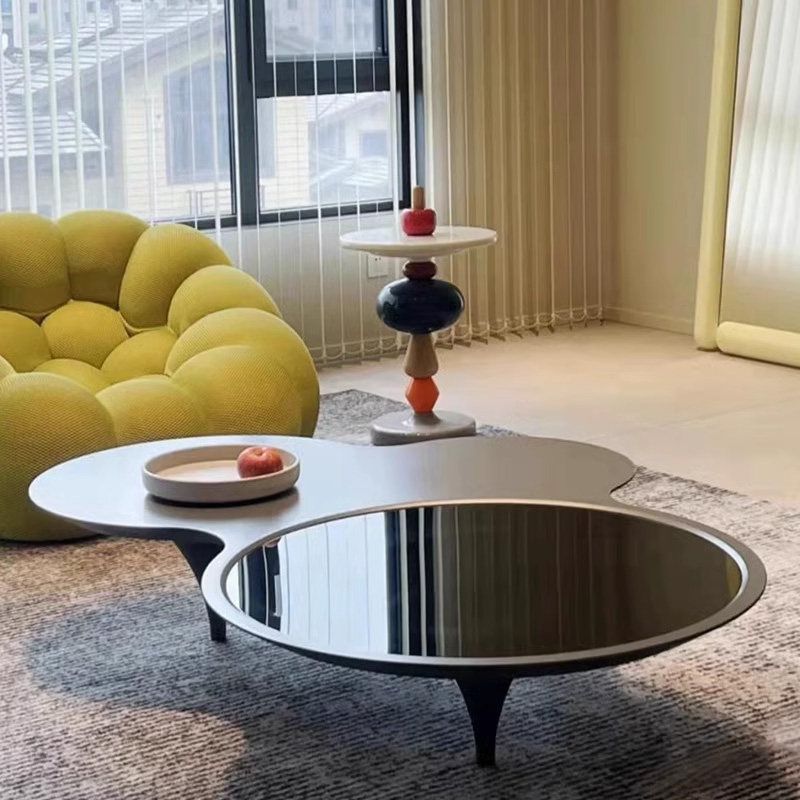 北欧设计师黑色茶几罗奇堡矮桌客厅现代简约异形创意个性咖啡小桌