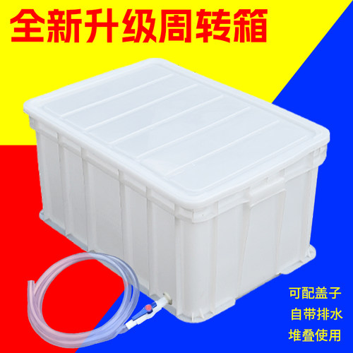 乌龟养殖箱带排水阀门水龙头室内造景水产养殖周转箱水族鱼缸长方