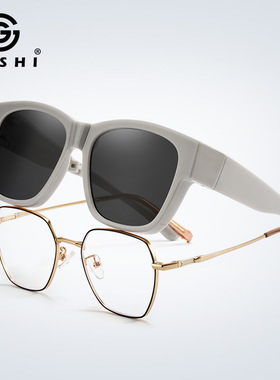 墨镜可套近视镜偏光开车专用男士女大框夹片套镜郊游旅游登山爬山