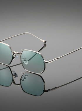 2026跨境新款欧美小框型轻便款时尚复古多边形男士眼镜墨镜太阳镜