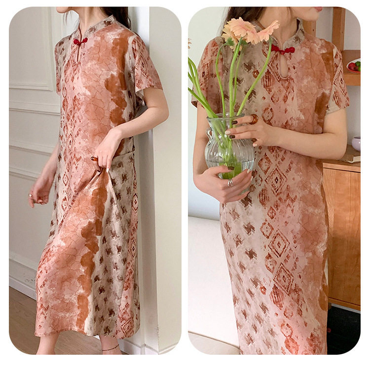 年轻人棉绸裙子睡裙连衣裙棉绸裙衣服可外穿新款年轻款女士花棉绸