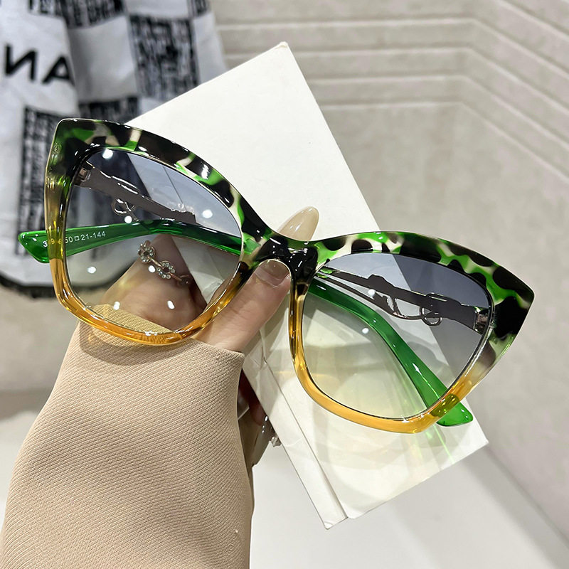 猫眼墨镜新款女士时尚太阳镜个性女款欧美小香潮流太阳眼镜框大框