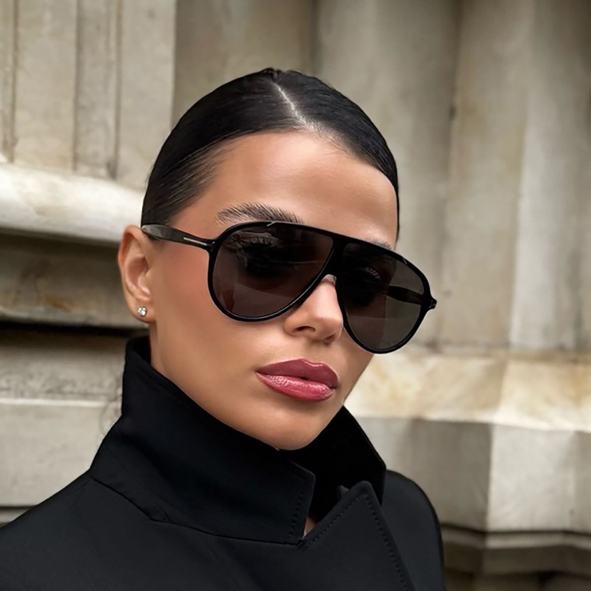 欧美时尚2026新款蛤蟆镜T字大框个性街拍太阳眼镜女款墨镜方圆脸