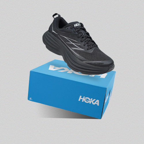 HOKA正品Bondi 8 TS CAGED舒适百搭轻量透气公路跑鞋1155391-BKSV