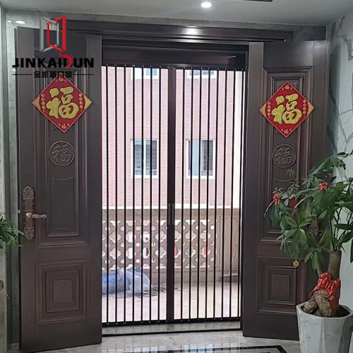 金刚网折叠纱门防蚊带锁防盗防猫防铝合金推拉式沙门纱窗门