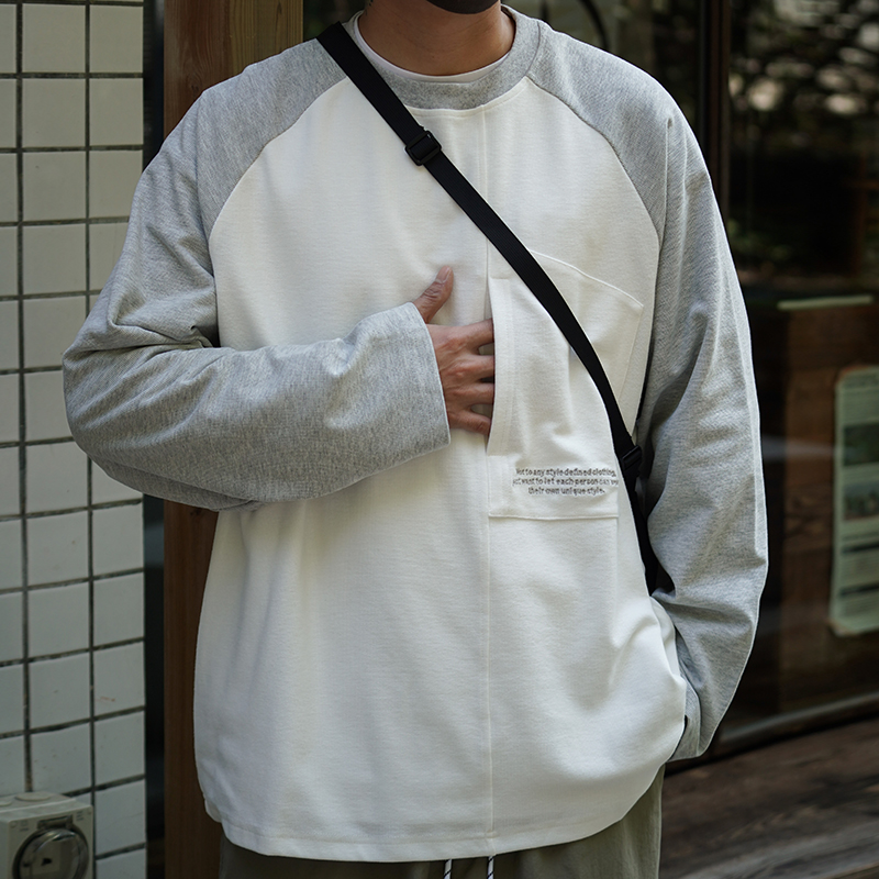 休闲日系复古百搭长袖T恤情侣