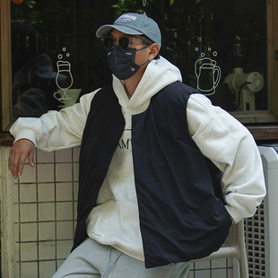 PROPCELL冬季新款无领白鸭绒羽绒马甲cleanfit潮流日系背心外套男