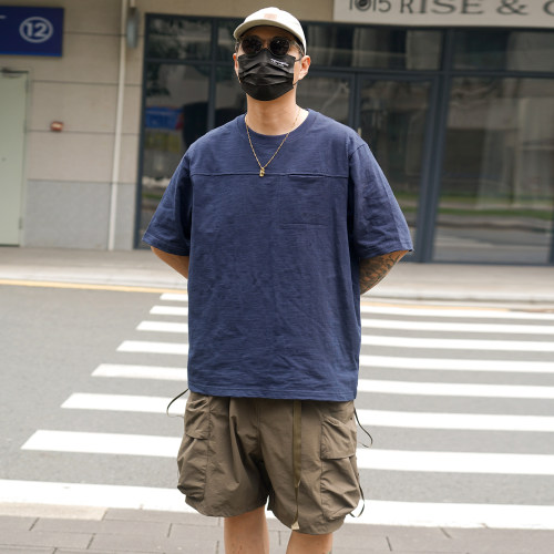 PROPCELL日系竹节棉刺绣T恤