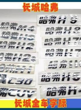 长城车标哈弗H5H6H2H1H9风骏后尾门字母标后背门标志HAVAL尾门标