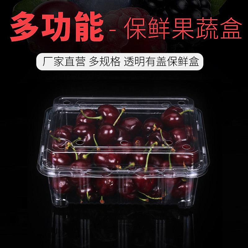 一次性水果拼盘盒子保鲜果切车厘子草莓打包装盒塑料透明有盖包邮
