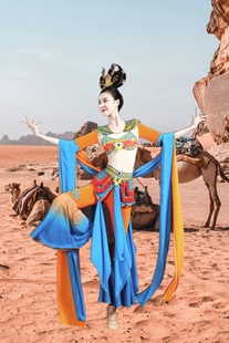 绝美新款成人敦煌飞天舞蹈服仙女飘逸反弹琵琶民族乐鼓古典舞艺考
