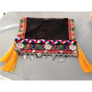 新款彝族舞台演出服饰配件头巾少数民族羌族舞蹈表演服饰头饰女