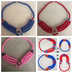 新款蒙古演出服头饰纯手工串珠演出服配饰少数民族帽子内蒙古饰品