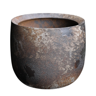 景德镇侘寂风土陶盆落地大花盆客厅民宿别墅大口径户外庭院摆件