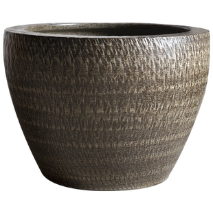 鱼缸落地摆件庭院园林现代陶瓷平口大缸粗陶手工圆坛水缸大花盆