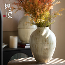 白色陶瓷花瓶侘寂ins风插花器简约插花瓶干花瓶客厅轻奢装 饰摆件