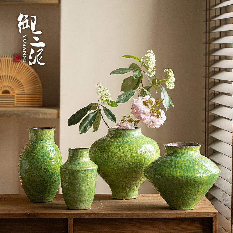 景德镇手工侘寂风轻奢陶瓷花瓶图片