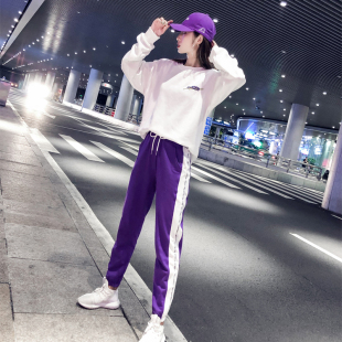 港味运动裤女宽松学生韩版春夏束脚灯笼裤ulzzang百搭休闲裤子ins