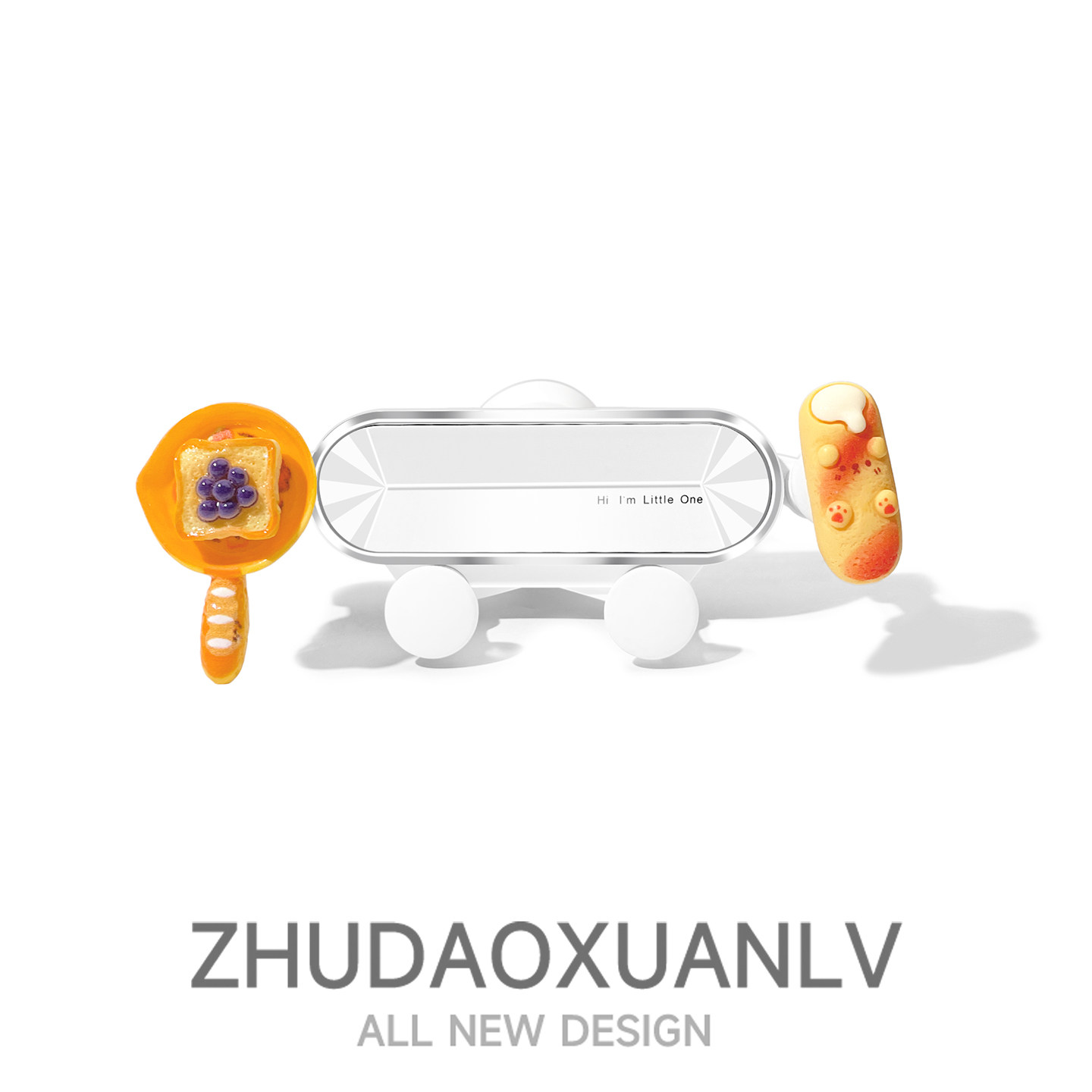 可爱面包蛋糕汽车出风口手机支架图片
