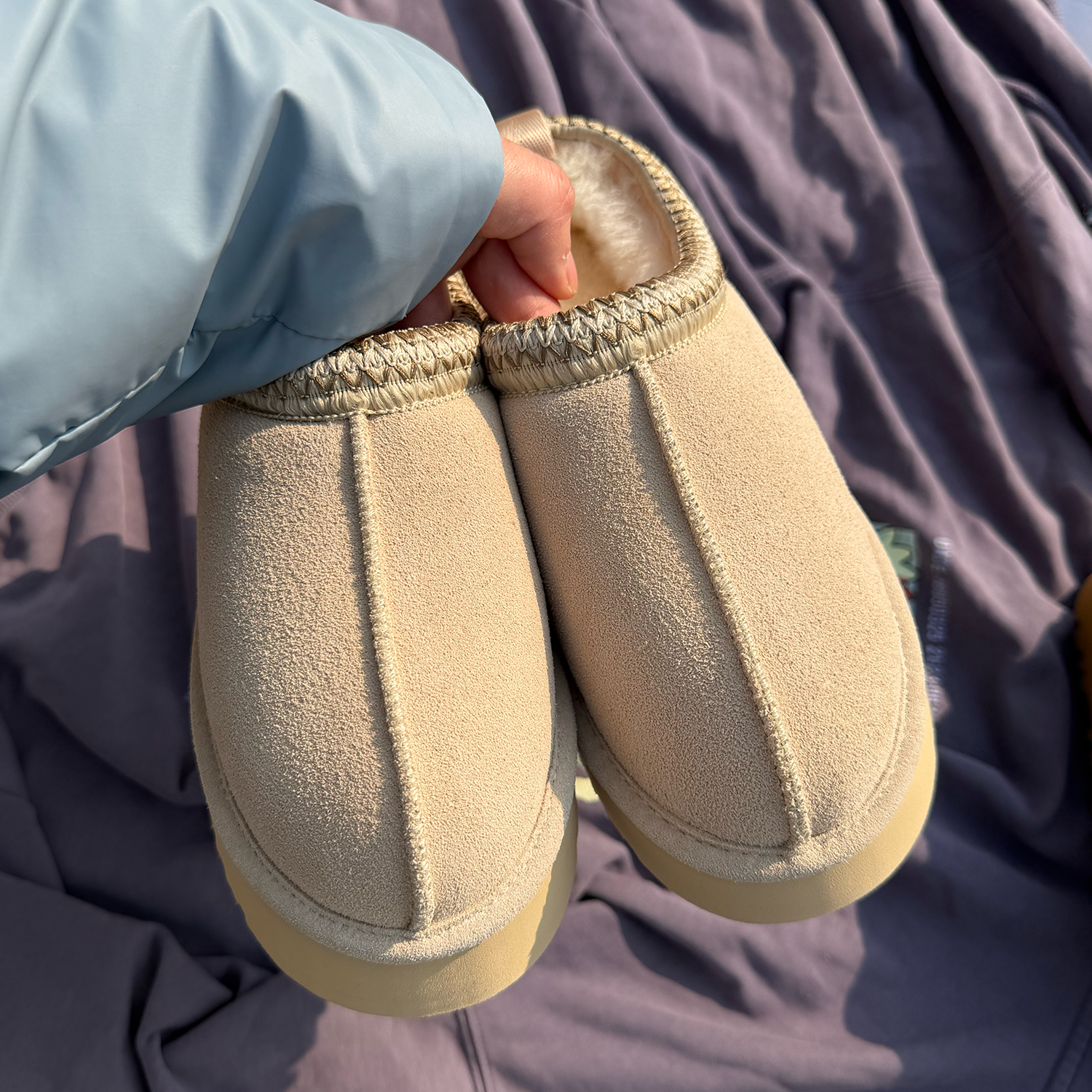 毛毛拖鞋女厚底外穿羊皮毛一体包头雪地靴半拖一脚蹬懒人棉鞋冬季,女鞋,毛毛鞋,淘宝优惠券,粉丝福利购,淘宝优惠卷