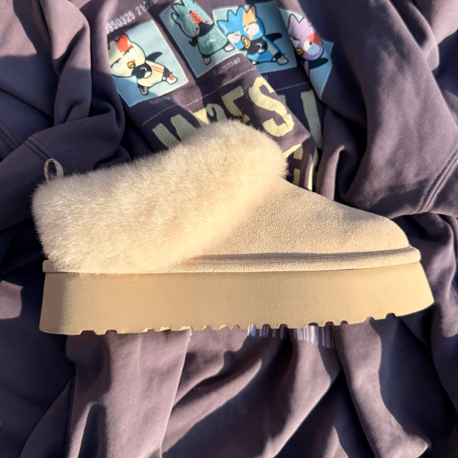 毛毛雪地靴女冬季羊皮毛一体保暖短筒厚底懒人棉鞋毛毛拖鞋半拖,女鞋,时尚雪地靴,淘宝优惠券,粉丝福利购,淘宝优惠卷